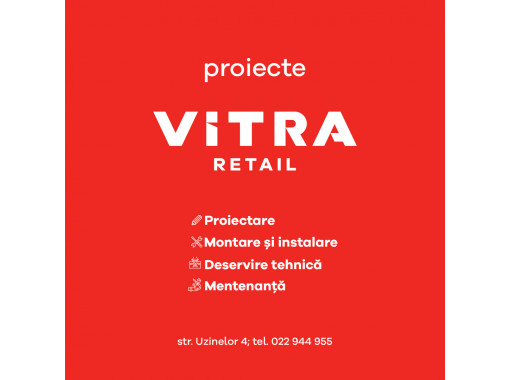 Spațiu comercial amenajat de ViTRA. 